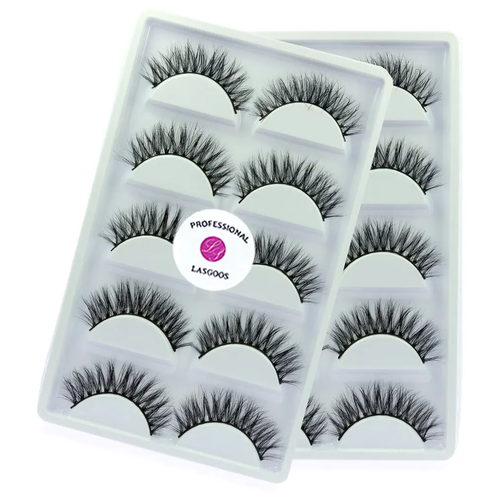 LASGOOS 10 Pairs/Lot 100% Real Mink Fur Siberian Messy Cross 3D Daily False Eyelashes Fake Stripe Eye Lashes for Eye Makeup A03
LASGOOS 10 Pairs/Lot 100% Real Mink Fur Siberian Messy Cross 3D Daily False Eyelashes Fake Stripe Eye Lashes for Eye Makeup A03