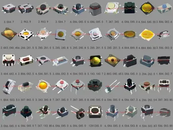 (250PCS/50models) Mini push button switch ultra-thin Momentary Micro button Tact Switch for phone toys
(250PCS/50models) Mini push button switch ultra-thin Momentary Micro button Tact Switch for phone toys