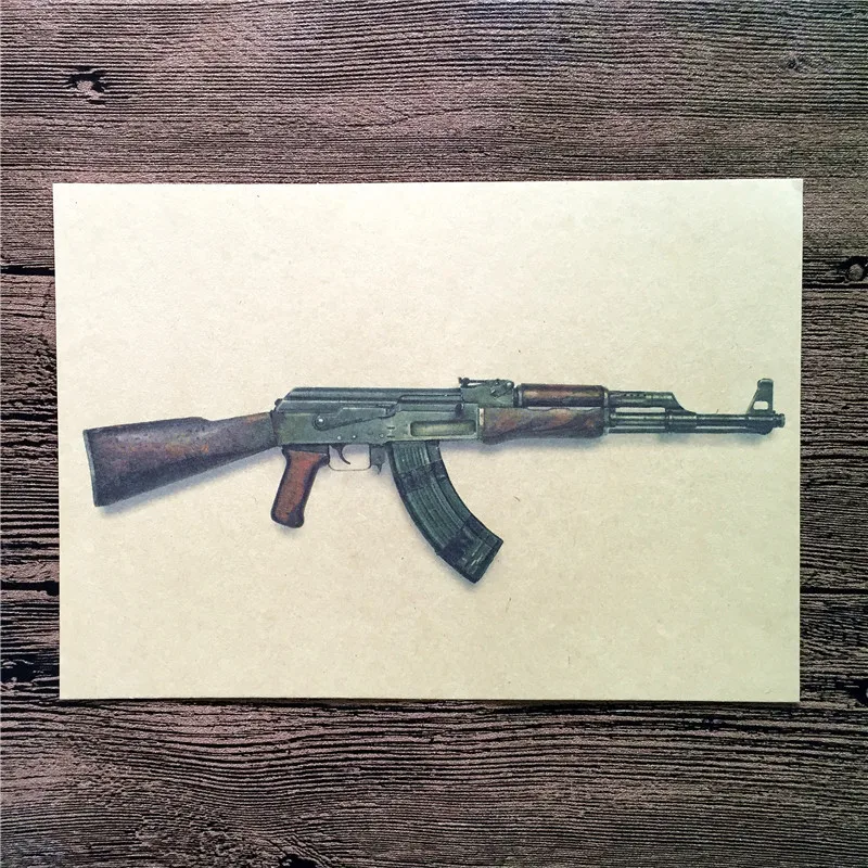 vintage home decor poster kraft paper "Vintage AK-47"painting for wall pictures living room house cafe bar FW-023 42X30CM
vintage home decor poster kraft paper "Vintage AK-47"painting for wall pictures living room house cafe bar FW-023 42X30CM