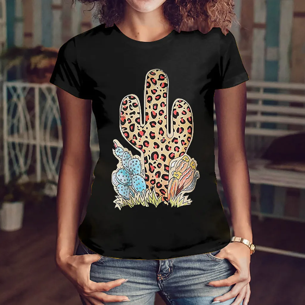 Women T-shirts Plus Size Cactus Print Short Sleeve O Neck Girls Casual Loose T Shirt Tops Summer Tshirt Women Tee Shirt Femme
Women T-shirts Plus Size Cactus Print Short Sleeve O Neck Girls Casual Loose T Shirt Tops Summer Tshirt Women Tee Shirt Femme