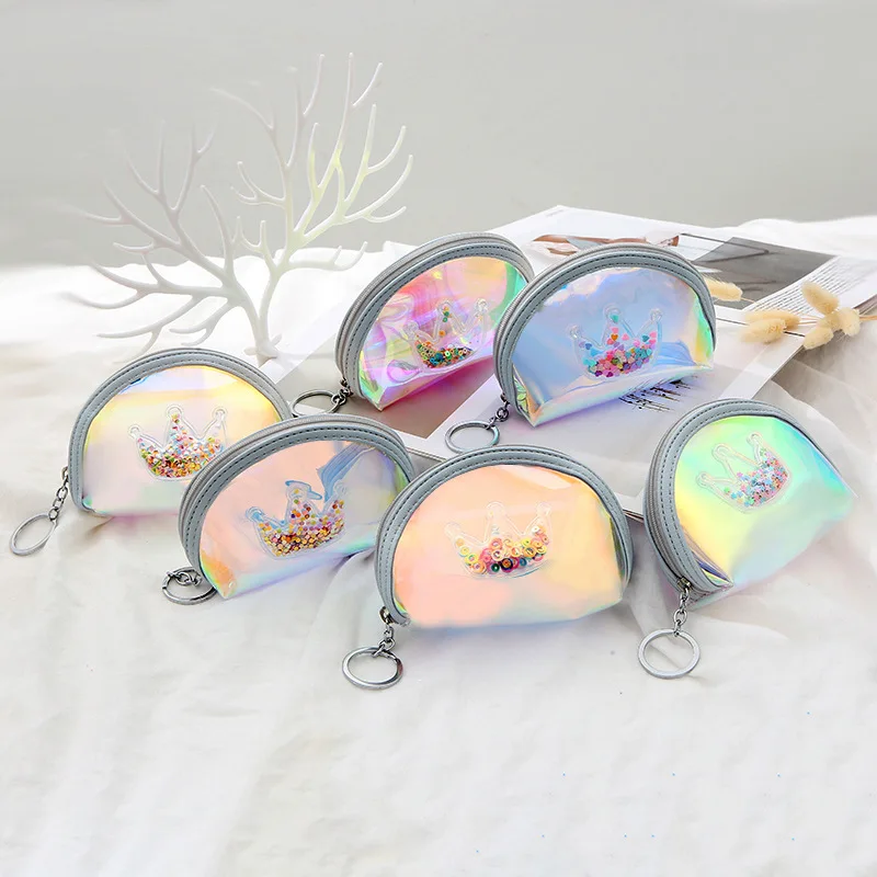 Transparent Laser Shell Coin Purse Holographic Crown Women PVC Small Bag Fashion Clear Handbag Girls Card Holder For Kids Purses
Transparent Laser Shell Coin Purse Holographic Crown Women PVC Small Bag Fashion Clear Handbag Girls Card Holder For Kids Purses