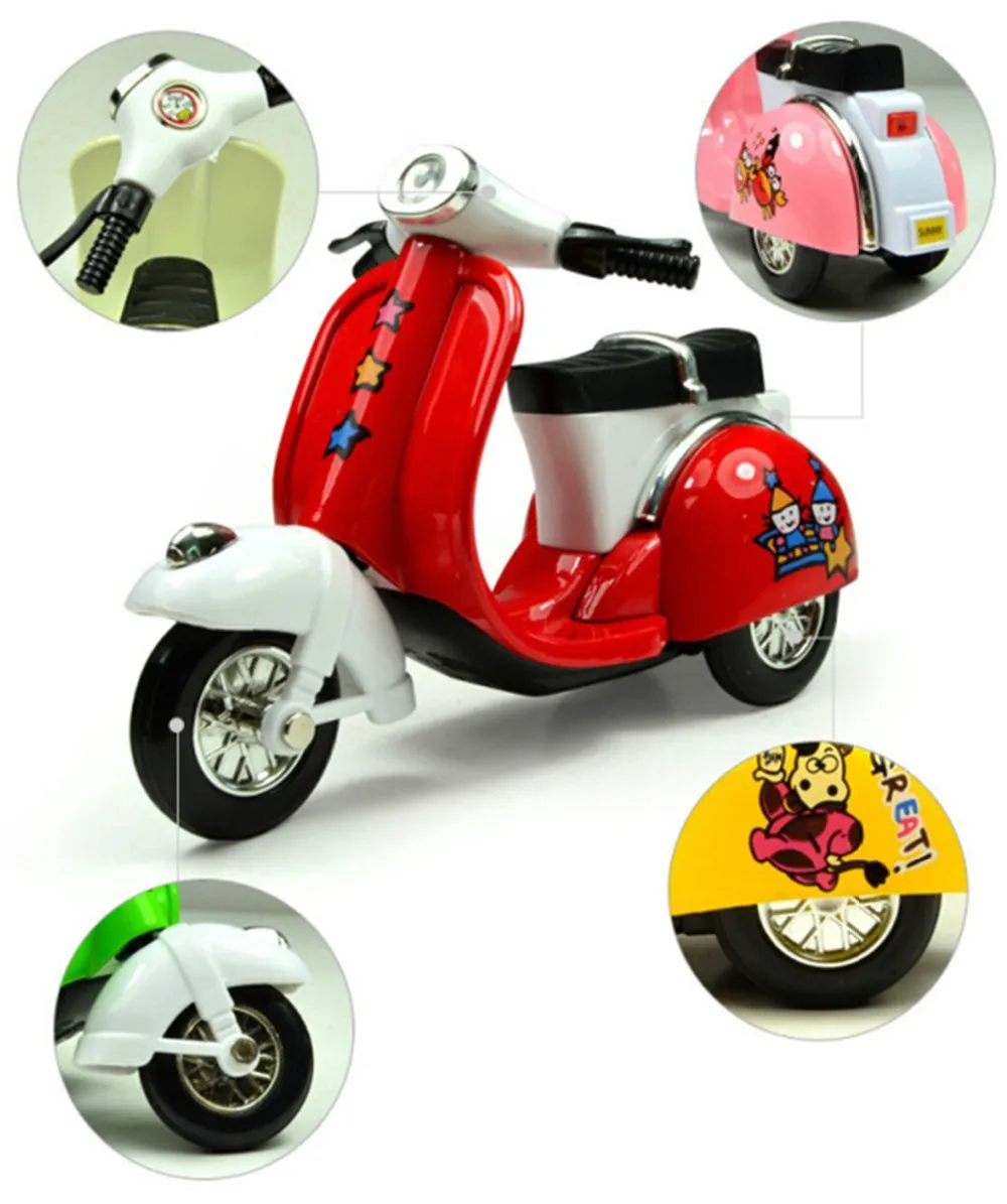 Candice guo alloy car model mini cartoon pedals motorcycle pull back motor bike little sheep children birthday christmas gift
Candice guo alloy car model mini cartoon pedals motorcycle pull back motor bike little sheep children birthday christmas gift