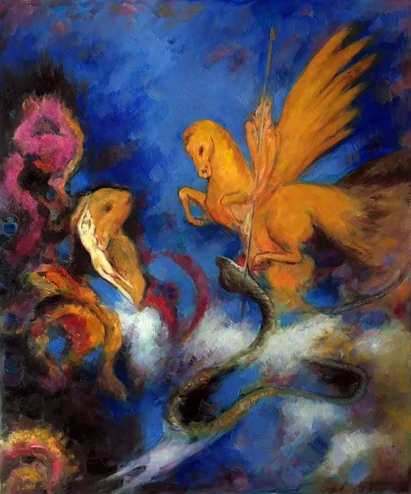 Hand Painted Home Decor Canvas Oil Painting Roger and Angelica, 1910 by Odilon Redon Famous Wall Art Symblism High Quality
Hand Painted Home Decor Canvas Oil Painting Roger and Angelica, 1910 by Odilon Redon Famous Wall Art Symblism High Quality