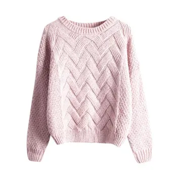 Women Autumn Lovely Sweater Casual Long Sleeve O-neck Top Female Knitted Pullovers Sweaters 
Women Autumn Lovely Sweater Casual Long Sleeve O-neck Top Female Knitted Pullovers Sweaters