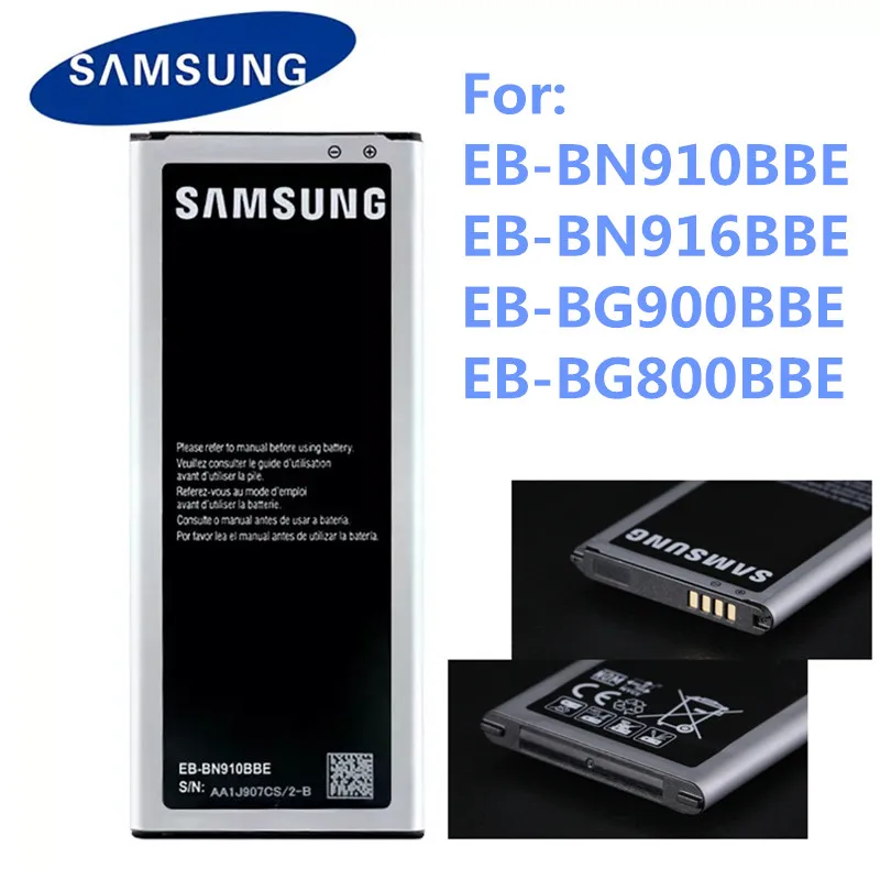 Original Samsung battery for Galaxy note 4 NFC S5 G900 EB-BN910BBE/ EB-BN916BBE/EB-BG900BBE/EB-BG800BBE Replacement Battery.
Original Samsung battery for Galaxy note 4 NFC S5 G900 EB-BN910BBE/ EB-BN916BBE/EB-BG900BBE/EB-BG800BBE Replacement Battery.