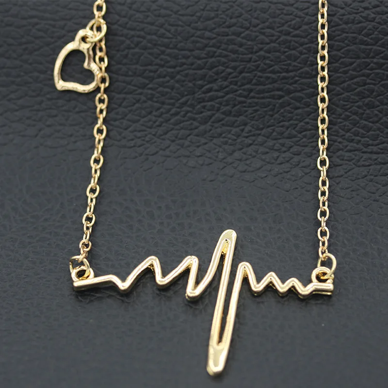 Simple Wave Heart Necklace Chic ECG Heartbeat Pendant Charm Lightning Necklace for Women Vintage Jewelry Accessories
Simple Wave Heart Necklace Chic ECG Heartbeat Pendant Charm Lightning Necklace for Women Vintage Jewelry Accessories