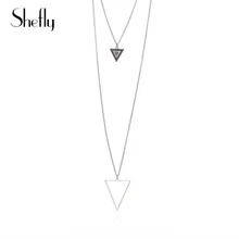 Statement Ethnic Triangle Geometric Pendants Necklace Multi-layer Silver Colour Trendy Necklace Jewelry For Women Gifts Kolye
Statement Ethnic Triangle Geometric Pendants Necklace Multi-layer Silver Colour Trendy Necklace Jewelry For Women Gifts Kolye