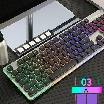 Wired USB Keyboard Colorful Crack LED Rainbow Illuminated Backlight Keyboard 104 Keys Ergonomic Keyboard For Gaming PC Laptop
Wired USB Keyboard Colorful Crack LED Rainbow Illuminated Backlight Keyboard 104 Keys Ergonomic Keyboard For Gaming PC Laptop