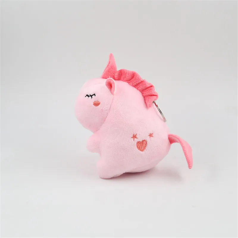 Cute Unicorn Plush Toys Keychain Fat Unicorn Key Bag Pendants Dolls Cartoon Unicornio Peluche Toy 10cm 24pcslot (2)