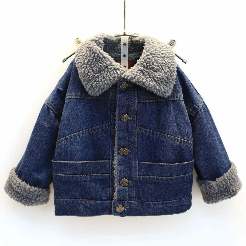 jean jacket with fur for kids