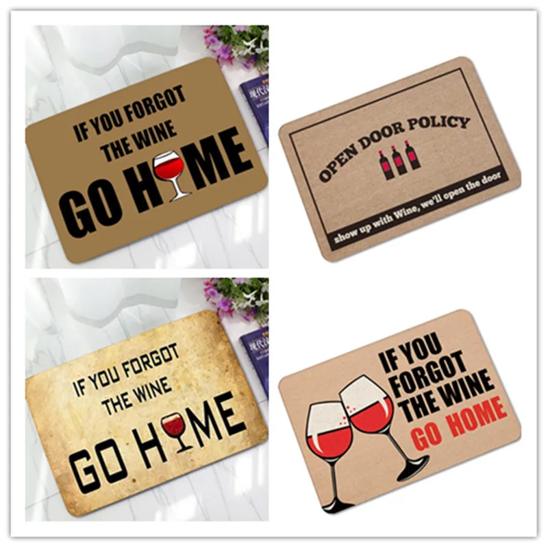 Humorous Funny Doormat Saying Quotes If You Forgot The Wine Go Home Floor Mats Non-slip Kitchen Rugs Bathroom Christmas Gift
Humorous Funny Doormat Saying Quotes If You Forgot The Wine Go Home Floor Mats Non-slip Kitchen Rugs Bathroom Christmas Gift
