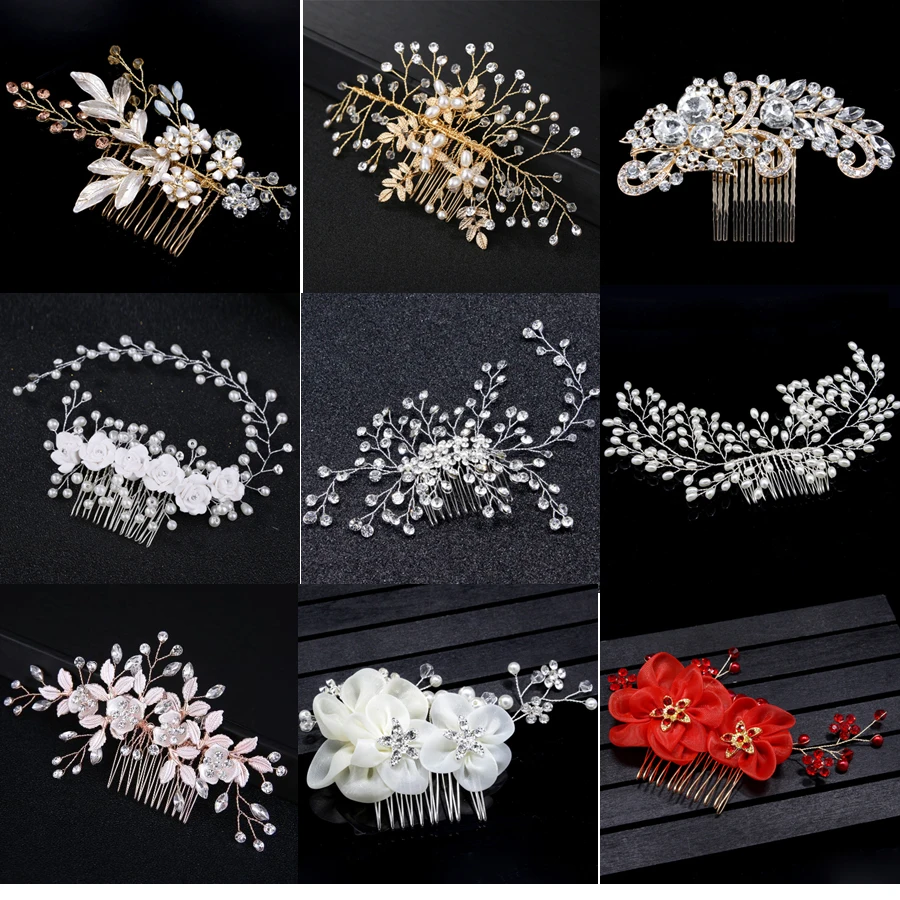New Wedding Crystal Peals Hair Combs Bridal Hair Clips Accessories Jewelry Handmade Women Head Ornaments Headpieces for Bride
New Wedding Crystal Peals Hair Combs Bridal Hair Clips Accessories Jewelry Handmade Women Head Ornaments Headpieces for Bride