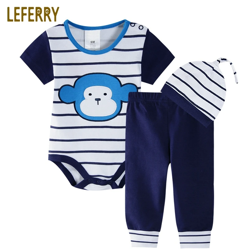 Baby Boy Clothes Sets 3PCS Short Sleeve Baby Bodysuits + Pants + Hats Infant Clothing Newborn Clothes Baby Set Cotton Knitted
Baby Boy Clothes Sets 3PCS Short Sleeve Baby Bodysuits + Pants + Hats Infant Clothing Newborn Clothes Baby Set Cotton Knitted