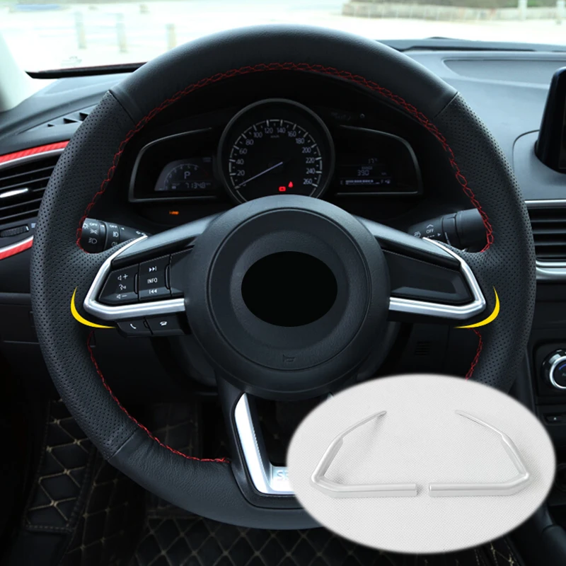 ABS Matte and Carbon fibre For MAZDA 3 AXELA 2017 2018 steering wheel trim moulding Car Styling Auto Accessories 2pcs
ABS Matte and Carbon fibre For MAZDA 3 AXELA 2017 2018 steering wheel trim moulding Car Styling Auto Accessories 2pcs
