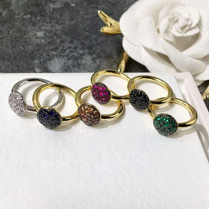 SLJELY Luxury Brand Design Multicolor Round Button Finger Ring with Cubic Zirconia Stones Candy CZ Ring Women Fashion Jewelry
SLJELY Luxury Brand Design Multicolor Round Button Finger Ring with Cubic Zirconia Stones Candy CZ Ring Women Fashion Jewelry