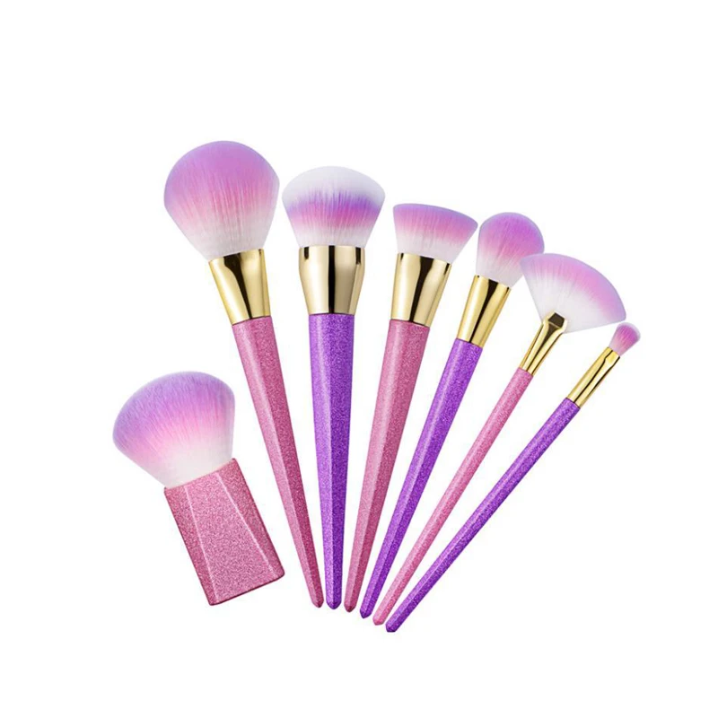 7pcs Glitter Unicorn makeup brushes Frotsted Rainbow Handle fan brush 3d Dazzle Color cosmetic big brush esponja maquiagem
7pcs Glitter Unicorn makeup brushes Frotsted Rainbow Handle fan brush 3d Dazzle Color cosmetic big brush esponja maquiagem