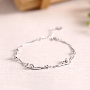 2019 news Star bracelet S925 double layer transfer beads small fresh ornaments simple Korean version of student silver jewelry
2019 news Star bracelet S925 double layer transfer beads small fresh ornaments simple Korean version of student silver jewelry