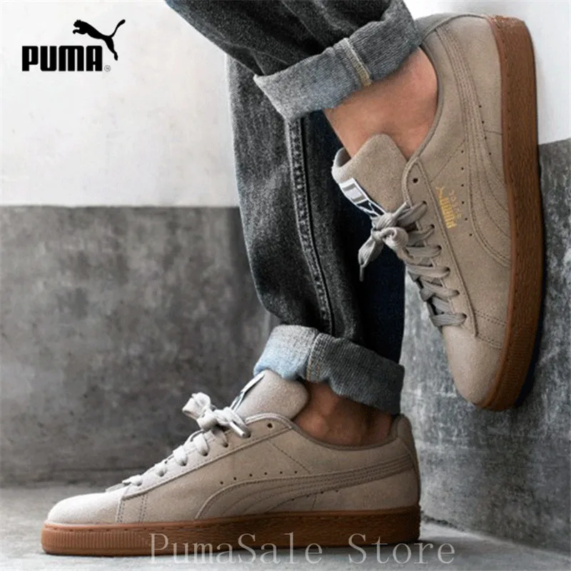 

Puma Suede Classic Low-Top Sneakers, Elephant Skin Team Gold Men And Women Shoes 365347-47 Outdoor Sport Badminton Shoes 35.5-44