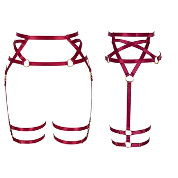 Strappy Harness Pentagram Garter Belt for Women Red Sexy Stockings Suspender Steampunk Gothic Plus Size Hollow Out Dance Rave
Strappy Harness Pentagram Garter Belt for Women Red Sexy Stockings Suspender Steampunk Gothic Plus Size Hollow Out Dance Rave