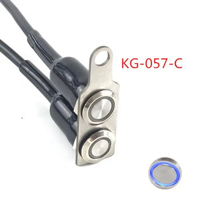

61x20mm Waterproof Handlebar Switch Light Color Options Motorcycle Adjustable Headlight Mount Spare Parts For Electric Bike Moto