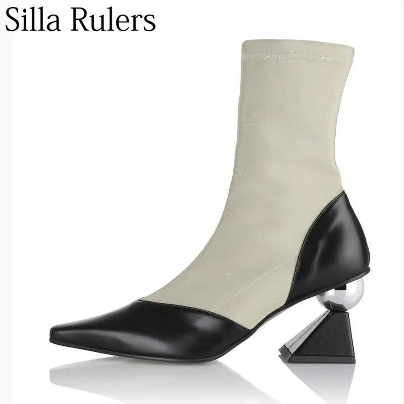Silla Rulers 2018 New Mixed Colors Trapezoidal Heel Elastic Boots Square Toe High Heel Short Boots Woman Thin Leg Socks Boots
Silla Rulers 2018 New Mixed Colors Trapezoidal Heel Elastic Boots Square Toe High Heel Short Boots Woman Thin Leg Socks Boots