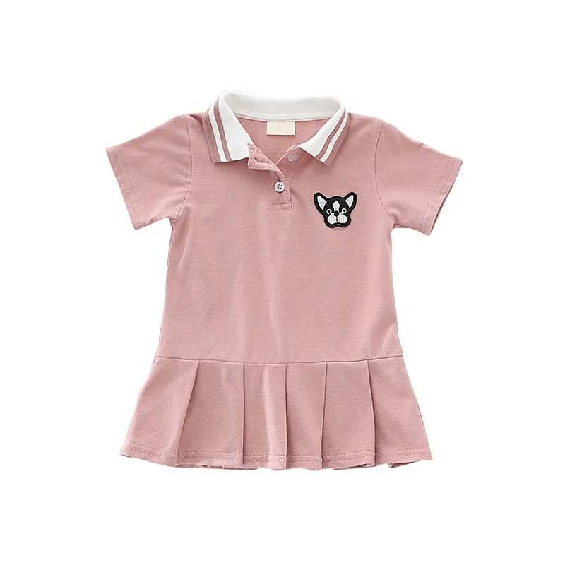 Baby Girls Polo Collar Dress Sport Style Embroidery dog Short Sleeve Summer Dresses Toddler Kids fashion Clothes 0-4 Years
Baby Girls Polo Collar Dress Sport Style Embroidery dog Short Sleeve Summer Dresses Toddler Kids fashion Clothes 0-4 Years