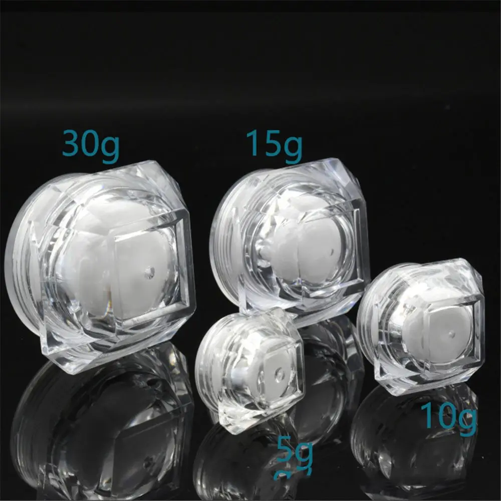 5g 10g 15g Plastic Jar Clear Plastic Pot for Nail Art Glitters Mini Small Make Up Cream Cosmetic Container Organizer
5g 10g 15g Plastic Jar Clear Plastic Pot for Nail Art Glitters Mini Small Make Up Cream Cosmetic Container Organizer