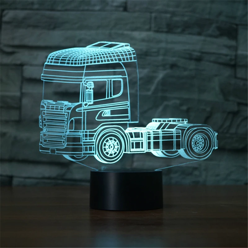 3D Car model LED Night Light heavy truck lorry 7 Colors Light for Home Decoration Lamp Visualization Optical Illusion Lamp Xmas
3D Car model LED Night Light heavy truck lorry 7 Colors Light for Home Decoration Lamp Visualization Optical Illusion Lamp Xmas