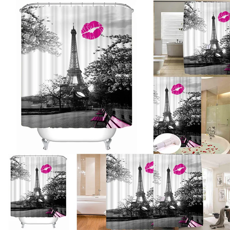 Shower Curtain Waterproof Polyester 12 Hooks Red Lip Tower Print Art Design Bathroom Decoration 180*180/200 cm
Shower Curtain Waterproof Polyester 12 Hooks Red Lip Tower Print Art Design Bathroom Decoration 180*180/200 cm