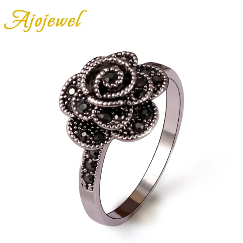 Ajojewel #7-9 Womens Antique Vintage Rings With Black Crystal Flower Jewelry Bijoux Cute Gift
Ajojewel #7-9 Womens Antique Vintage Rings With Black Crystal Flower Jewelry Bijoux Cute Gift