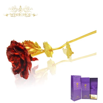 2017 Hot Sale Valentine's Day Gifts 25cm Length 24k Red Gold Rose, Red Golden Rose Flower For Home Decoration
2017 Hot Sale Valentine's Day Gifts 25cm Length 24k Red Gold Rose, Red Golden Rose Flower For Home Decoration