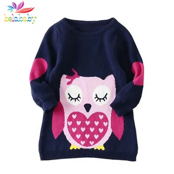 Belababy Brands Baby Girls Sweaters Winter 2019 New Girl Long Sleeve Knitted Clothes Kids Autumn Cartoon Owl Sweater For Girls
Belababy Brands Baby Girls Sweaters Winter 2019 New Girl Long Sleeve Knitted Clothes Kids Autumn Cartoon Owl Sweater For Girls