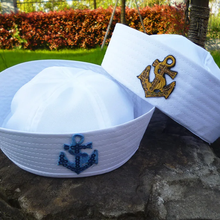 White Child Sailors Ship Boat Captain Hat Navy Marine Cap With Anchor Sea Boating Nautical Fancy Dress Nurse Hat Military Hats
White Child Sailors Ship Boat Captain Hat Navy Marine Cap With Anchor Sea Boating Nautical Fancy Dress Nurse Hat Military Hats