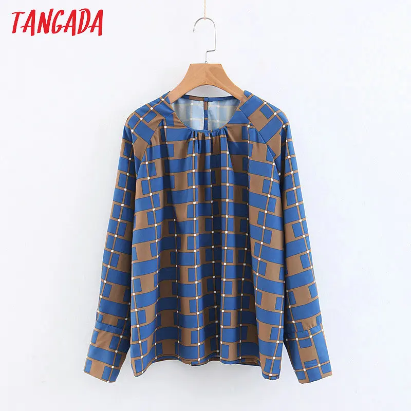 Tangada women plaid print shirts long sleeve o-neck ruffles button 2019 chiffon loose cozy brand female 3Z57
Tangada women plaid print shirts long sleeve o-neck ruffles button 2019 chiffon loose cozy brand female 3Z57