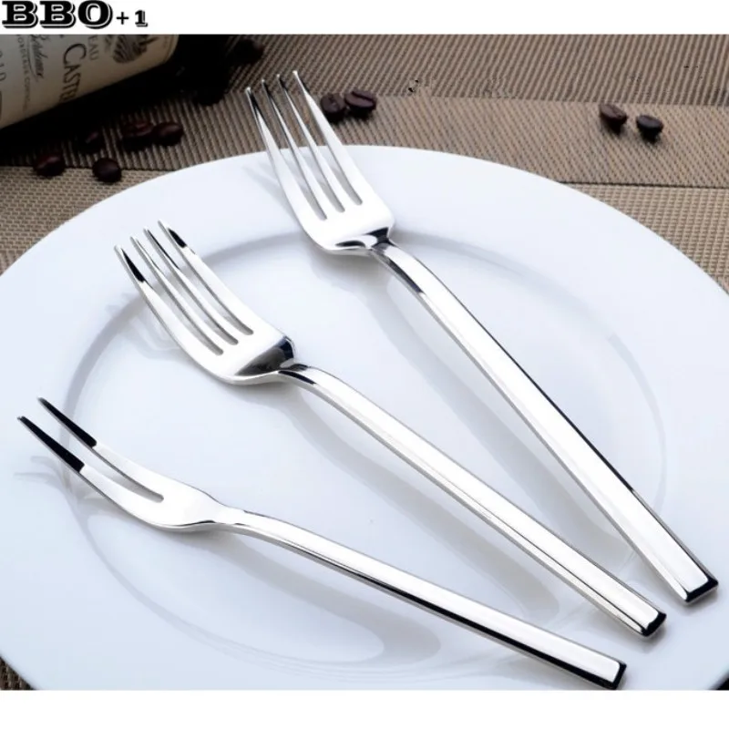 6pcs 304 Stainless Steel Dinner Fork Thickness Dessert Cake Fruit Forks Korean Tableware Lunch Fork Flatware set 15/18/21CM
6pcs 304 Stainless Steel Dinner Fork Thickness Dessert Cake Fruit Forks Korean Tableware Lunch Fork Flatware set 15/18/21CM