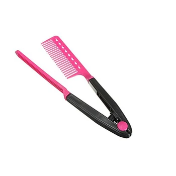 Hair Straightening Tool Portable V Shaped Comb Salon Flat Plastic Comb Hairdressing Styling Tool Comb (Pink) Colorful 
Hair Straightening Tool Portable V Shaped Comb Salon Flat Plastic Comb Hairdressing Styling Tool Comb (Pink) Colorful