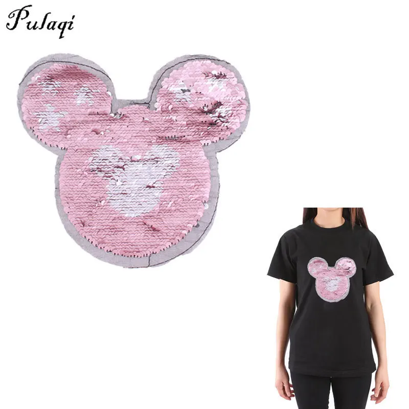 Pulaqi Mickey Sequined Embroidery Applique Iron On Patches For Hat Clothes Sew On Sequins Changing Color Apparel Sewing Fabric D
Pulaqi Mickey Sequined Embroidery Applique Iron On Patches For Hat Clothes Sew On Sequins Changing Color Apparel Sewing Fabric D