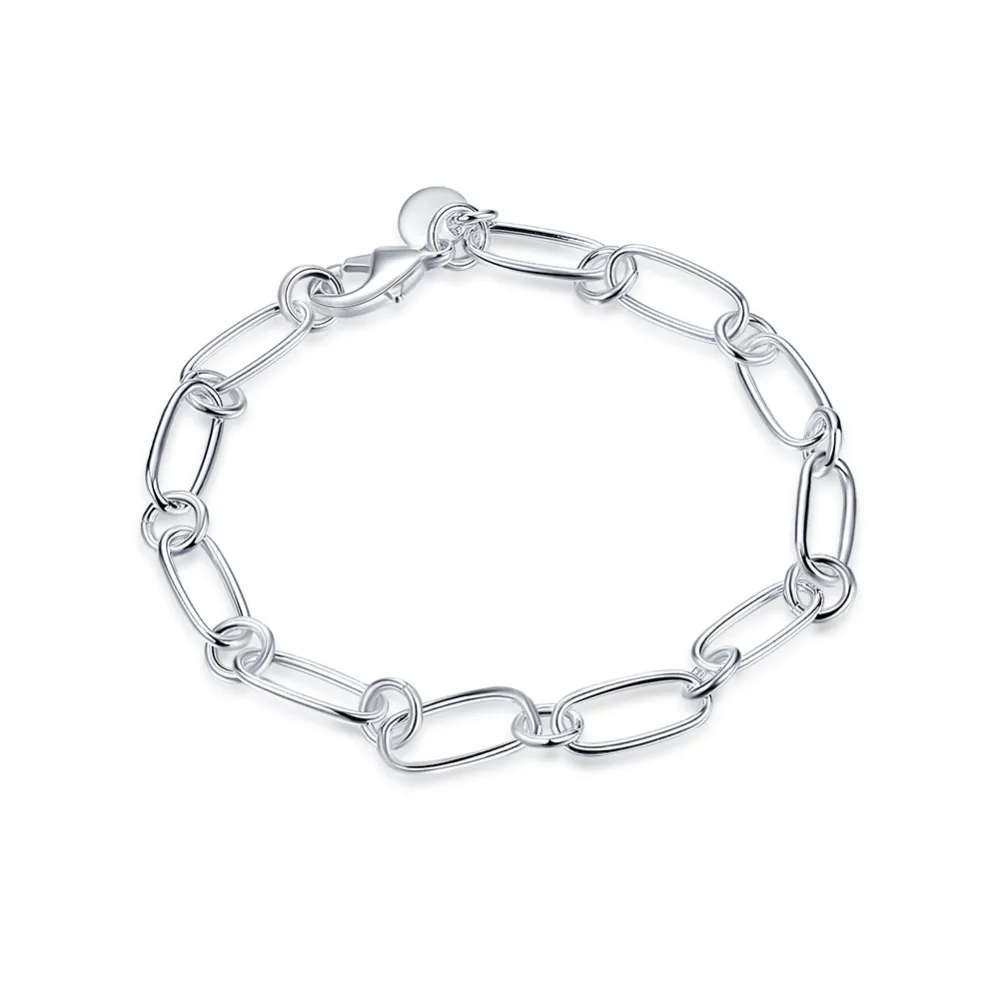 High Quality New Fashion Silver Plated Wedding Engagement Bracelet OL Casual Trendy DIY Link Chain Friendship Jewelry Best Gifts
High Quality New Fashion Silver Plated Wedding Engagement Bracelet OL Casual Trendy DIY Link Chain Friendship Jewelry Best Gifts