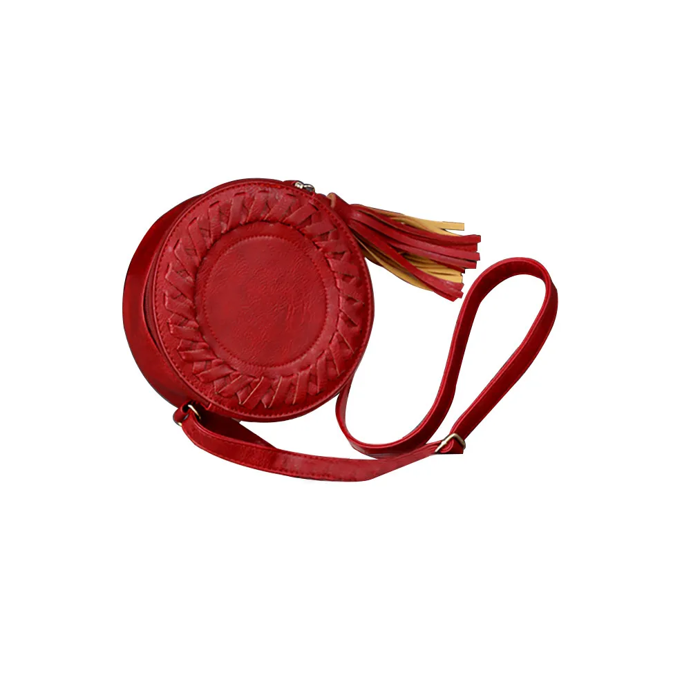 Woman Braided Tassel Circular Solid Small Elegant Soulder Bag Casual fashion summer One-shoulder Adjustable Brown bolso mujer
Woman Braided Tassel Circular Solid Small Elegant Soulder Bag Casual fashion summer One-shoulder Adjustable Brown bolso mujer