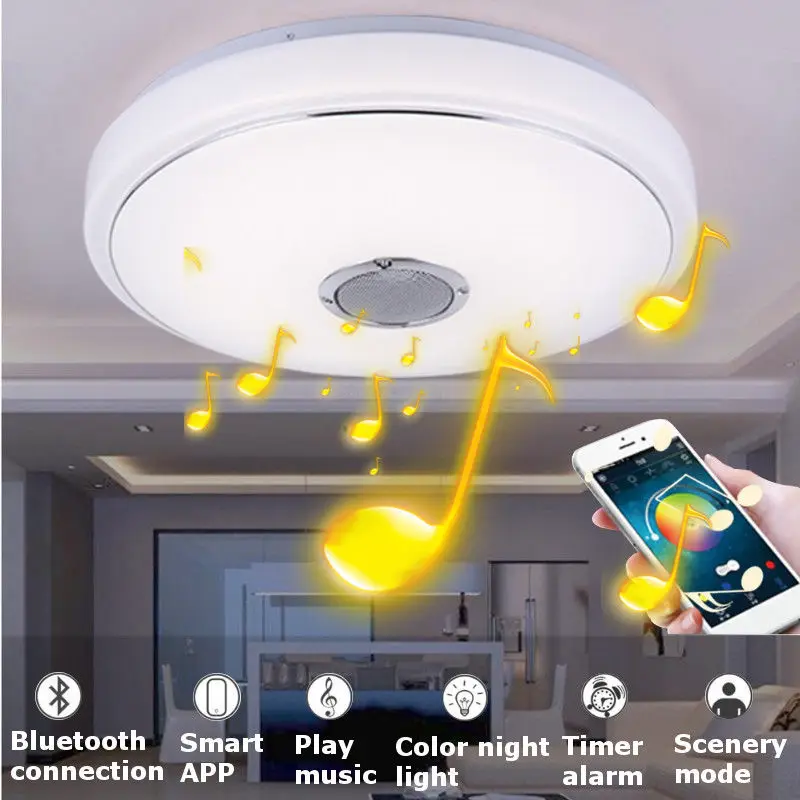 2019 Новый 220V 48 LED 6500K современный белый Потолочный светильник с Bluetooth динамиком музыкальный плеер
2019 Новый 220V 48 LED 6500K современный белый Потолочный светильник с Bluetooth динамиком музыкальный плеер