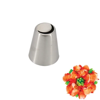 DINIWELL 1Pcs Russian Piping Tips Stainless Steel Ice Pipe Nozzle Pastry Crescent moon Decoration Cake Lace Decorating Tools