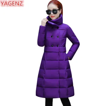 YAGENZ Winter Jacket Women Down cotton coat Fashion Girl Long Coat Double breasted Slim Stand collar Large size Warm Parkas 771
YAGENZ Winter Jacket Women Down cotton coat Fashion Girl Long Coat Double breasted Slim Stand collar Large size Warm Parkas 771