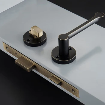 1Set European Solid Brass Interior Door Lever Lock Set For 35-50mm Doors Black Simple Door Lever Handle with Lock Accessories
1Set European Solid Brass Interior Door Lever Lock Set For 35-50mm Doors Black Simple Door Lever Handle with Lock Accessories
