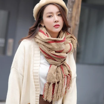 SH058 High Quality Women Winter Scarf Warm Thick Double Side Blanket Pashmina Ladies Striped Shawl and Wrap Female Tassel Scarf
SH058 High Quality Women Winter Scarf Warm Thick Double Side Blanket Pashmina Ladies Striped Shawl and Wrap Female Tassel Scarf
