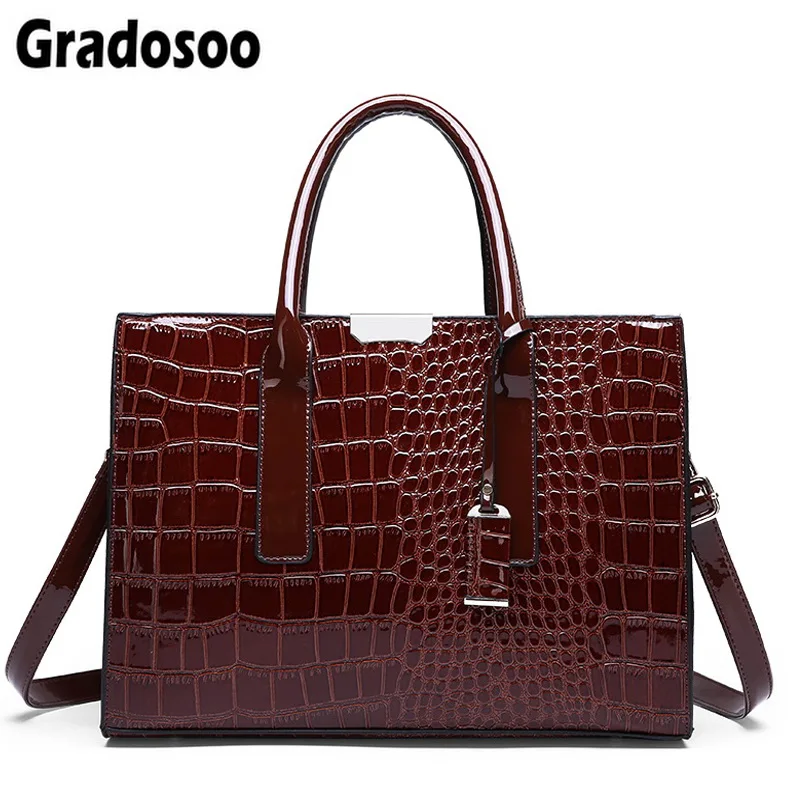 Gradosoo Luxury Crocodile Pattern Ladies Handbags Female Women Bags Designer Large Capacity Women Shoulder Messenger Bag LBF401
Gradosoo Luxury Crocodile Pattern Ladies Handbags Female Women Bags Designer Large Capacity Women Shoulder Messenger Bag LBF401