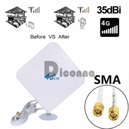 4G LTE Antenna 35dbi SMA TS9 for USB 4G LTE Modem MiFi Mobile WiFi Router Hotspot Antenna Home for Router Modem
4G LTE Antenna 35dbi SMA TS9 for USB 4G LTE Modem MiFi Mobile WiFi Router Hotspot Antenna Home for Router Modem