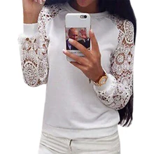 2017 Female Long Sleeve Shirts Women Hollow Out Autumn Lace Patchwork Blouse White Blusa Plus Size Blouses Casual Tops
2017 Female Long Sleeve Shirts Women Hollow Out Autumn Lace Patchwork Blouse White Blusa Plus Size Blouses Casual Tops