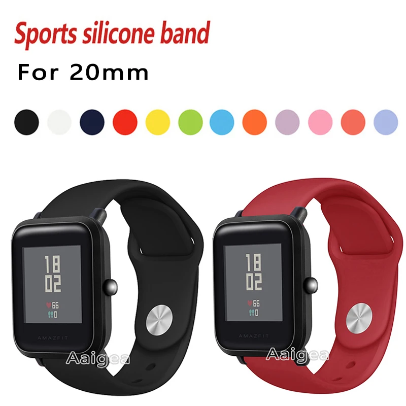 Soft Silicone Watch Strap Band For Xiaomi Huami Amazfit Bip BIT PACE Lite Youth Replacement Sport Bracelet 20mm Wrist band strap
Soft Silicone Watch Strap Band For Xiaomi Huami Amazfit Bip BIT PACE Lite Youth Replacement Sport Bracelet 20mm Wrist band strap