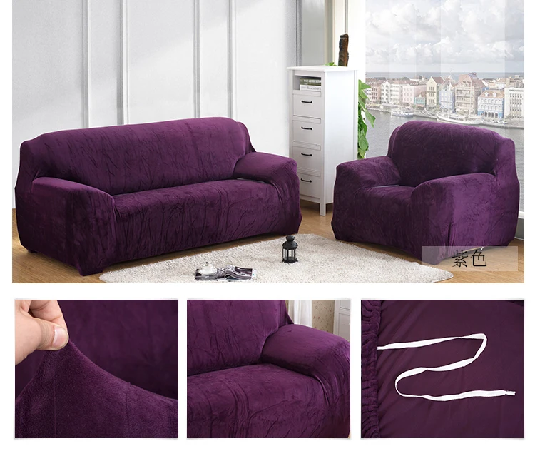 Image Case on the sofa corner l shape sofa covers slip Universal corner sofa cover fabric stretch Plush sofa slipcover