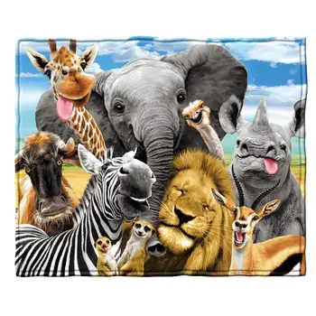 African Safari Animals Selfie Fleece Throw Custom Soft Blanket Mexican Blanket Animals Zoo Lion Tiger Elephant Giraffe
African Safari Animals Selfie Fleece Throw Custom Soft Blanket Mexican Blanket Animals Zoo Lion Tiger Elephant Giraffe